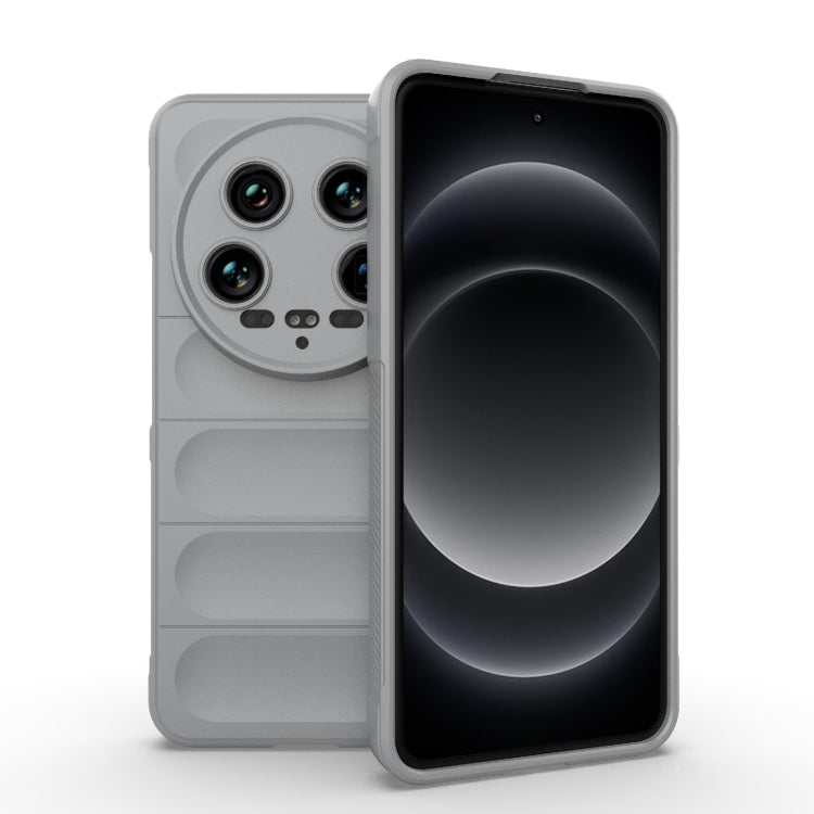 For Xiaomi 14 Ultra Magic Shield TPU + Flannel Phone Case(Grey) - 14 Ultra Cases by PMC TechLife | Online Shopping South Africa | PMC TechLife | Buy Now Pay Later Mobicred