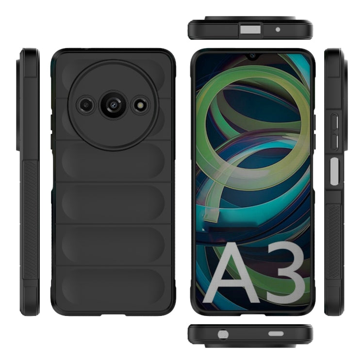 For Xiaomi Redmi A3 4G Global Magic Shield TPU + Flannel Phone Case(Black) - Xiaomi Cases by PMC Jewellery | Online Shopping South Africa | PMC Jewellery | Buy Now Pay Later Mobicred