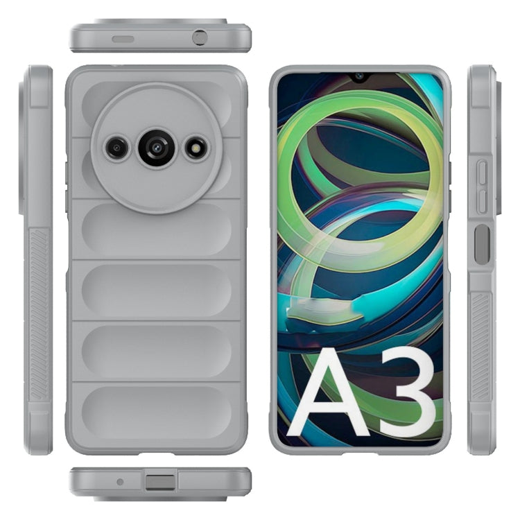For Xiaomi Redmi A3 4G Global Magic Shield TPU + Flannel Phone Case(Grey) - Xiaomi Cases by PMC TechLife | Online Shopping South Africa | PMC TechLife | Buy Now Pay Later Mobicred