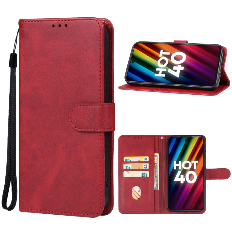 For Infinix Hot 40 Leather Phone Case(Red) - Infinix Cases by PMC TechLife | Online Shopping South Africa | PMC TechLife | Buy Now Pay Later Mobicred
