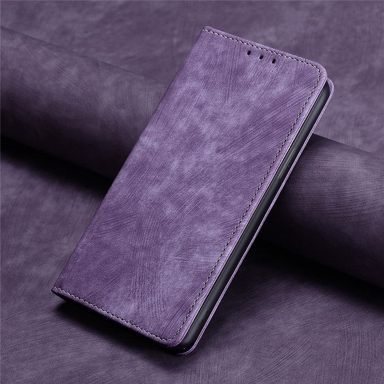 For Huawei Pura 70 RFID Anti-theft Brush Magnetic Leather Phone Case(Purple) - Huawei Cases by PMC Jewellery | Online Shopping South Africa | PMC Jewellery | Buy Now Pay Later Mobicred