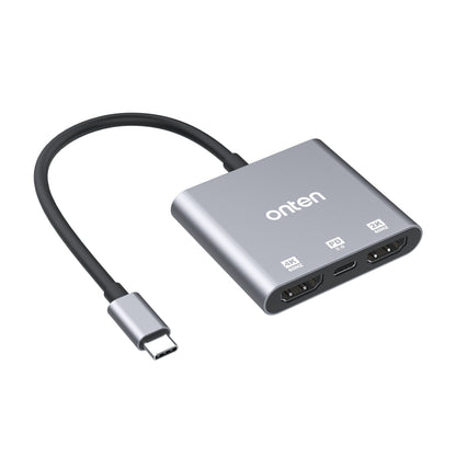 Onten 9175S 3 in 1 USB-C / Type-C to HDMI Adapter(Grey) - Cable & Adapters by Onten | Online Shopping South Africa | PMC Jewellery | Buy Now Pay Later Mobicred