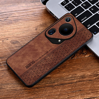 For Huawei Pura 70 Ultra AZNS 3D Embossed Skin Feel Phone Case(Brown) - Huawei Cases by AZNS | Online Shopping South Africa | PMC Jewellery | Buy Now Pay Later Mobicred