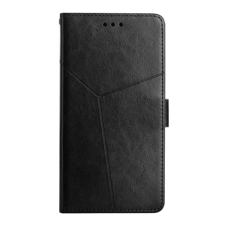 For Realme 11 Pro 5G / 11 Pro+ 5G HT01 Y-shaped Pattern Flip Leather Phone Case(Black) - Realme Cases by PMC Jewellery | Online Shopping South Africa | PMC Jewellery | Buy Now Pay Later Mobicred