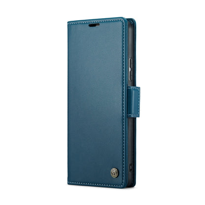 For Samsung Galaxy A34 5G CaseMe 023 Butterfly Buckle Litchi Texture RFID Anti-theft Leather Phone Case(Blue) - Galaxy Phone Cases by CaseMe | Online Shopping South Africa | PMC Jewellery | Buy Now Pay Later Mobicred