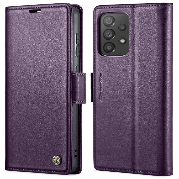 For Samsung Galaxy A73 5G CaseMe 023 Butterfly Buckle Litchi Texture RFID Anti-theft Leather Phone Case(Pearly Purple) - Galaxy Phone Cases by CaseMe | Online Shopping South Africa | PMC Jewellery | Buy Now Pay Later Mobicred