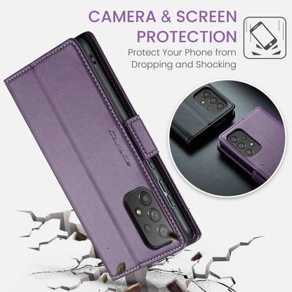 For Samsung Galaxy A73 5G CaseMe 023 Butterfly Buckle Litchi Texture RFID Anti-theft Leather Phone Case(Pearly Purple) - Galaxy Phone Cases by CaseMe | Online Shopping South Africa | PMC Jewellery | Buy Now Pay Later Mobicred