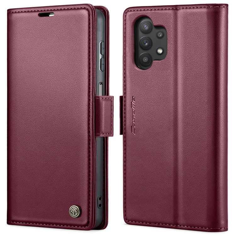 For Samsung Galaxy A32 5G / M32 5G CaseMe 023 Butterfly Buckle Litchi Texture RFID Anti-theft Leather Phone Case(Wine Red) - Galaxy Phone Cases by CaseMe | Online Shopping South Africa | PMC Jewellery | Buy Now Pay Later Mobicred