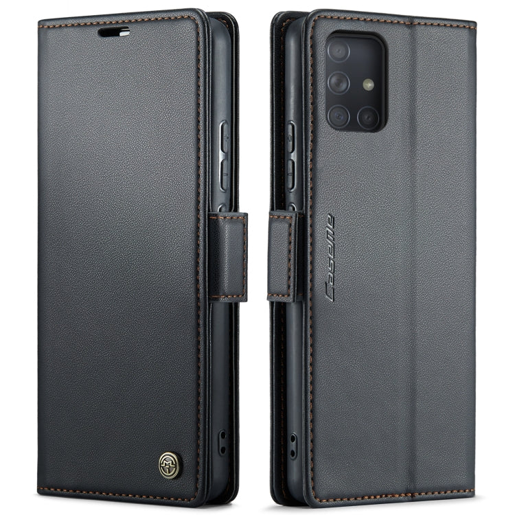 For Samsung Galaxy A71 4G CaseMe 023 Butterfly Buckle Litchi Texture RFID Anti-theft Leather Phone Case(Black) - Galaxy Phone Cases by CaseMe | Online Shopping South Africa | PMC Jewellery | Buy Now Pay Later Mobicred