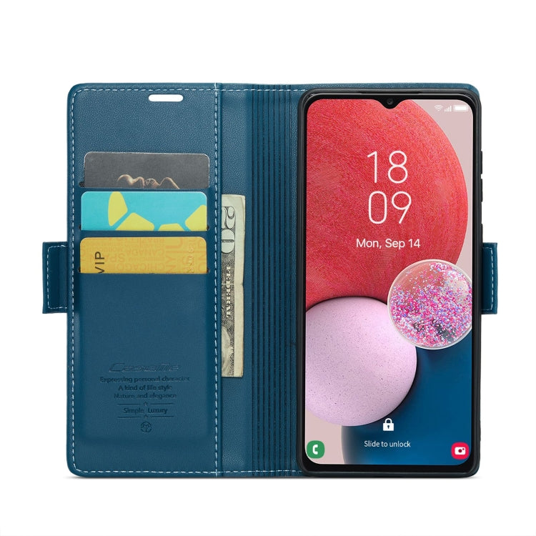 For Samsung Galaxy A13 4G/5G/A04s/A04/M13 5G CaseMe 023 Butterfly Buckle Litchi Texture RFID Anti-theft Leather Phone Case(Blue) - Galaxy Phone Cases by CaseMe | Online Shopping South Africa | PMC Jewellery | Buy Now Pay Later Mobicred