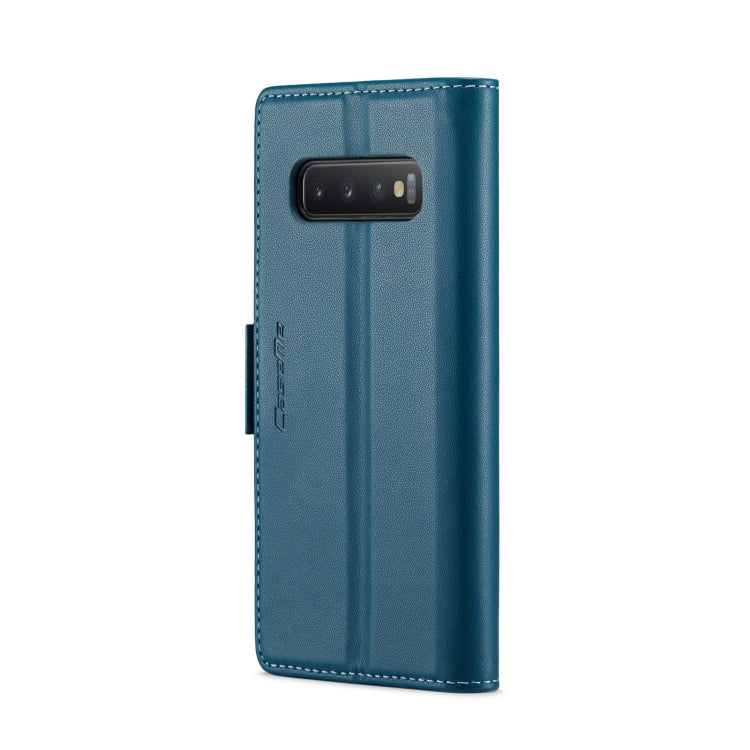 For Samsung Galaxy S10 CaseMe 023 Butterfly Buckle Litchi Texture RFID Anti-theft Leather Phone Case(Blue) - Galaxy Phone Cases by CaseMe | Online Shopping South Africa | PMC Jewellery | Buy Now Pay Later Mobicred