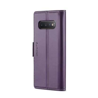 For Samsung Galaxy S10 CaseMe 023 Butterfly Buckle Litchi Texture RFID Anti-theft Leather Phone Case(Pearly Purple) - Galaxy Phone Cases by CaseMe | Online Shopping South Africa | PMC Jewellery | Buy Now Pay Later Mobicred