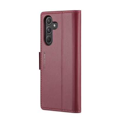 For Samsung Galaxy A55 CaseMe 023 Butterfly Buckle Litchi Texture RFID Anti-theft Leather Phone Case(Wine Red) - Galaxy Phone Cases by CaseMe | Online Shopping South Africa | PMC Jewellery | Buy Now Pay Later Mobicred