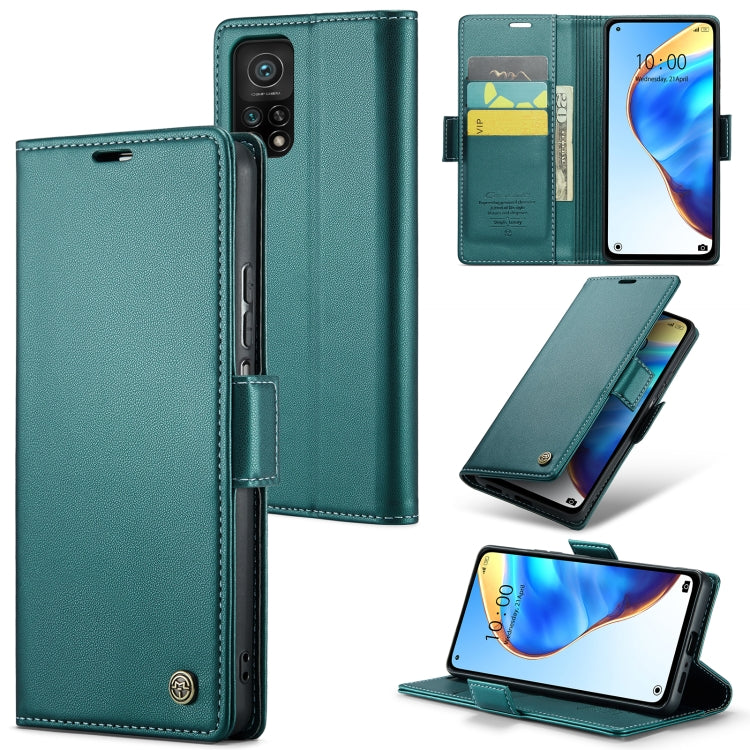 For Xiaomi Mi 10T 5G／10T Pro 5G CaseMe 023 Butterfly Buckle Litchi Texture RFID Anti-theft Leather Phone Case(Pearly Blue) - Xiaomi Cases by CaseMe | Online Shopping South Africa | PMC Jewellery | Buy Now Pay Later Mobicred