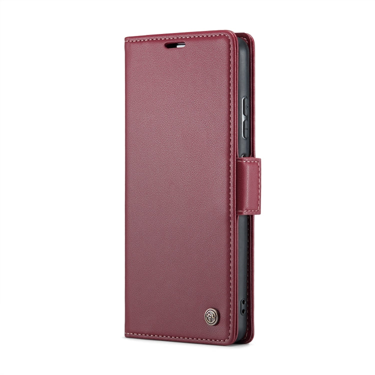 For Xiaomi Redmi Note 12 4G Global CaseMe 023 Butterfly Buckle Litchi Texture RFID Anti-theft Leather Phone Case(Wine Red) - Xiaomi Cases by CaseMe | Online Shopping South Africa | PMC Jewellery | Buy Now Pay Later Mobicred