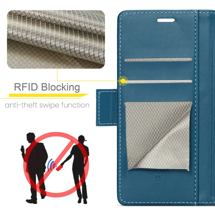 For Xiaomi 14 CaseMe 023 Butterfly Buckle Litchi Texture RFID Anti-theft Leather Phone Case(Blue) - 14 Cases by CaseMe | Online Shopping South Africa | PMC Jewellery | Buy Now Pay Later Mobicred