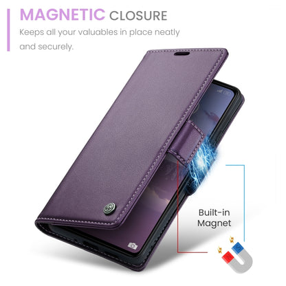 For Xiaomi Poco C65 4G CaseMe 023 Butterfly Buckle Litchi Texture RFID Anti-theft Leather Phone Case(Pearly Purple) - Xiaomi Cases by CaseMe | Online Shopping South Africa | PMC Jewellery | Buy Now Pay Later Mobicred