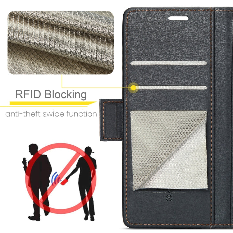 For Xiaomi Redmi Note 13 Pro 5G CaseMe 023 Butterfly Buckle Litchi Texture RFID Anti-theft Leather Phone Case(Black) - Xiaomi Cases by CaseMe | Online Shopping South Africa | PMC Jewellery | Buy Now Pay Later Mobicred