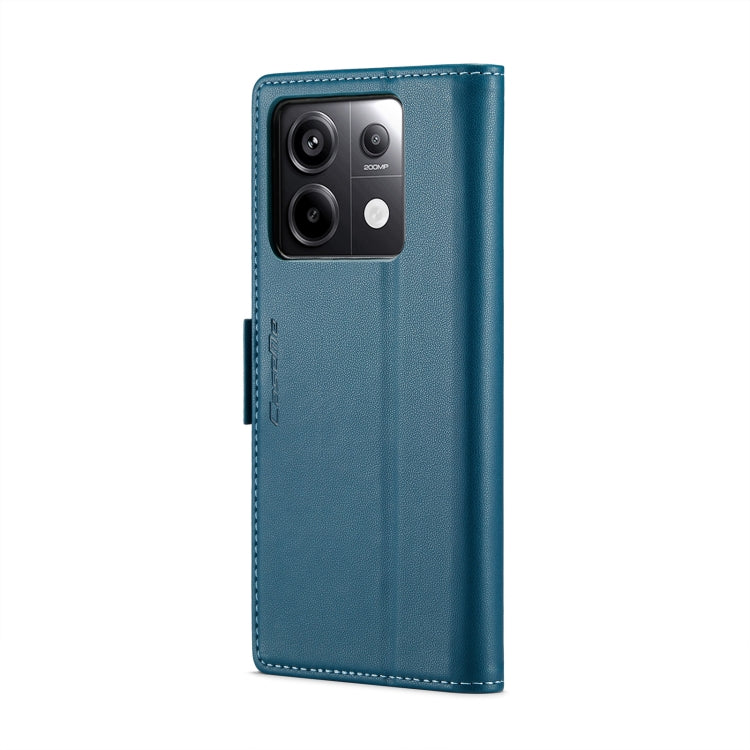 For Xiaomi Redmi Note 13 Pro 5G CaseMe 023 Butterfly Buckle Litchi Texture RFID Anti-theft Leather Phone Case(Blue) - Xiaomi Cases by CaseMe | Online Shopping South Africa | PMC Jewellery | Buy Now Pay Later Mobicred