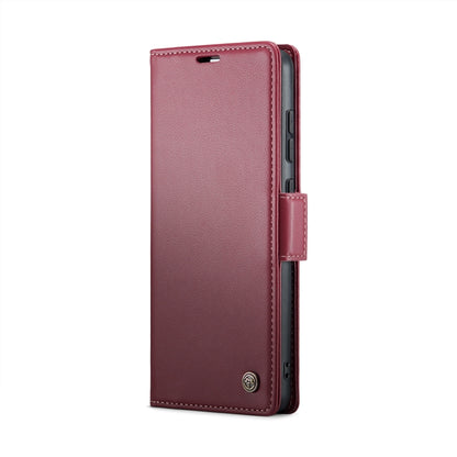 For Xiaomi Poco X6 Pro 5G/Redmi K70E 5G CaseMe 023 Butterfly Buckle Litchi Texture RFID Anti-theft Leather Phone Case(Wine Red) - K70E Cases by CaseMe | Online Shopping South Africa | PMC Jewellery | Buy Now Pay Later Mobicred