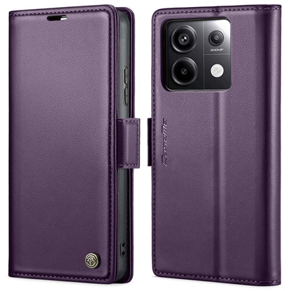 For Xiaomi Redmi Note 13 Pro 4G CaseMe 023 Butterfly Buckle Litchi Texture RFID Anti-theft Leather Phone Case(Pearly Purple) - Xiaomi Cases by CaseMe | Online Shopping South Africa | PMC Jewellery | Buy Now Pay Later Mobicred