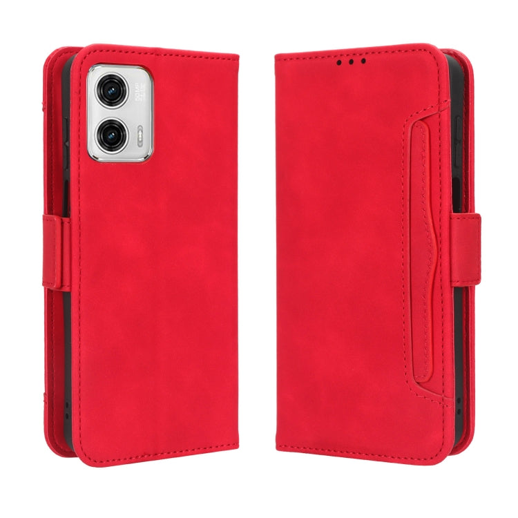 For Motorola Moto G 5G 2023 Skin Feel Calf Texture Card Slots Leather Phone Case(Red) - Motorola Cases by PMC Jewellery | Online Shopping South Africa | PMC Jewellery | Buy Now Pay Later Mobicred