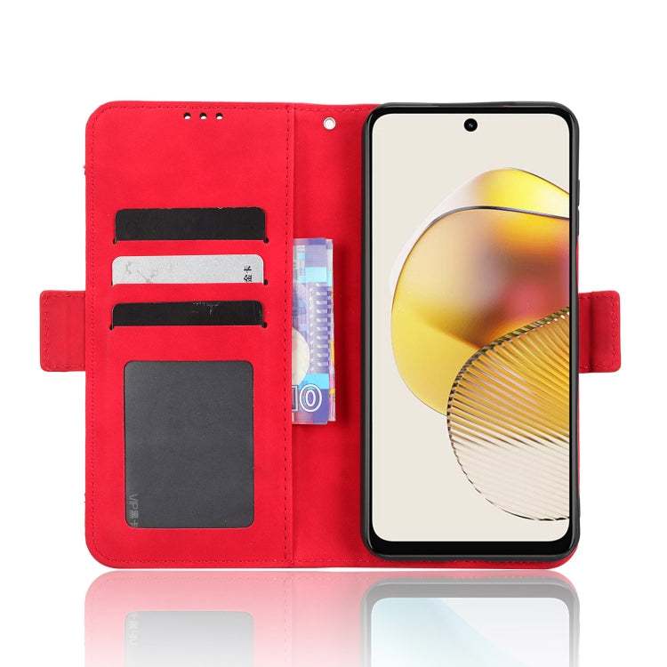 For Motorola Moto G 5G 2023 Skin Feel Calf Texture Card Slots Leather Phone Case(Red) - Motorola Cases by PMC Jewellery | Online Shopping South Africa | PMC Jewellery | Buy Now Pay Later Mobicred