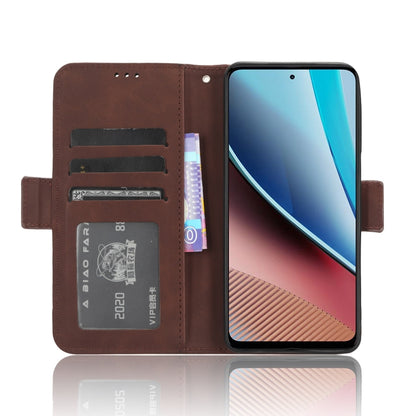 For Motorola Moto G Stylus 5G 2023 Skin Feel Calf Texture Card Slots Leather Phone Case(Brown) - Motorola Cases by PMC Jewellery | Online Shopping South Africa | PMC Jewellery | Buy Now Pay Later Mobicred