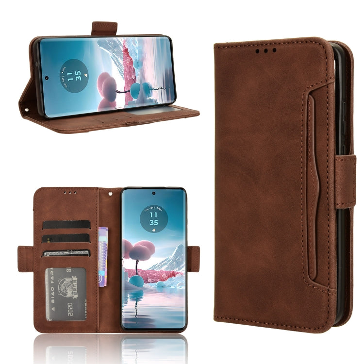 For Motorola Edge 40 Neo 5G Skin Feel Calf Texture Card Slots Leather Phone Case(Brown) - Motorola Cases by PMC Jewellery | Online Shopping South Africa | PMC Jewellery | Buy Now Pay Later Mobicred