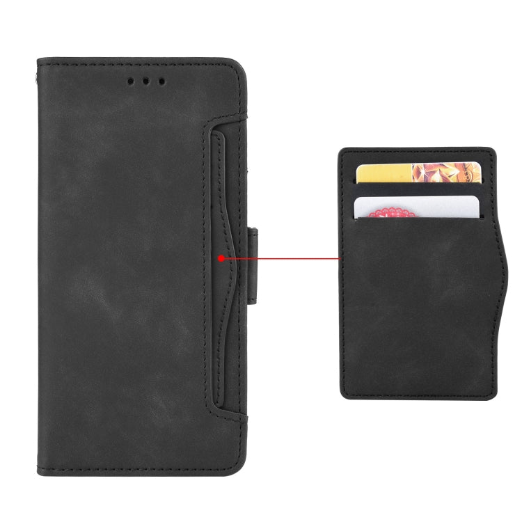 For Motorola Moto G84 5G Skin Feel Calf Texture Card Slots Leather Phone Case(Black) - Motorola Cases by PMC Jewellery | Online Shopping South Africa | PMC Jewellery | Buy Now Pay Later Mobicred