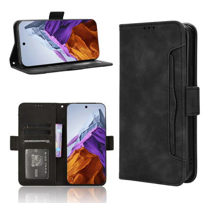 For Google Pixel 9 Pro Skin Feel Calf Texture Card Slots Leather Phone Case(Black) - Google Cases by PMC Jewellery | Online Shopping South Africa | PMC Jewellery | Buy Now Pay Later Mobicred