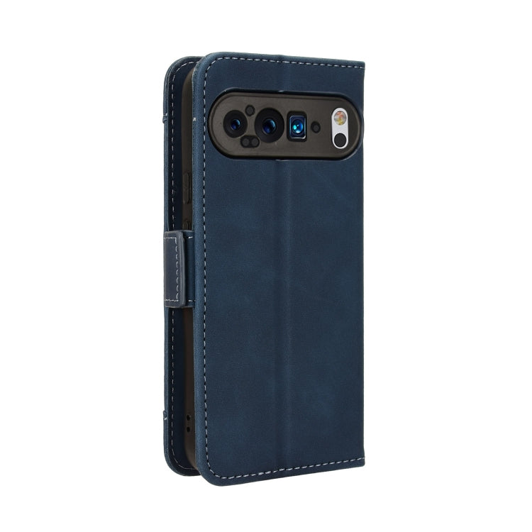 For Google Pixel 9 Pro Skin Feel Calf Texture Card Slots Leather Phone Case(Blue) - Google Cases by PMC Jewellery | Online Shopping South Africa | PMC Jewellery | Buy Now Pay Later Mobicred