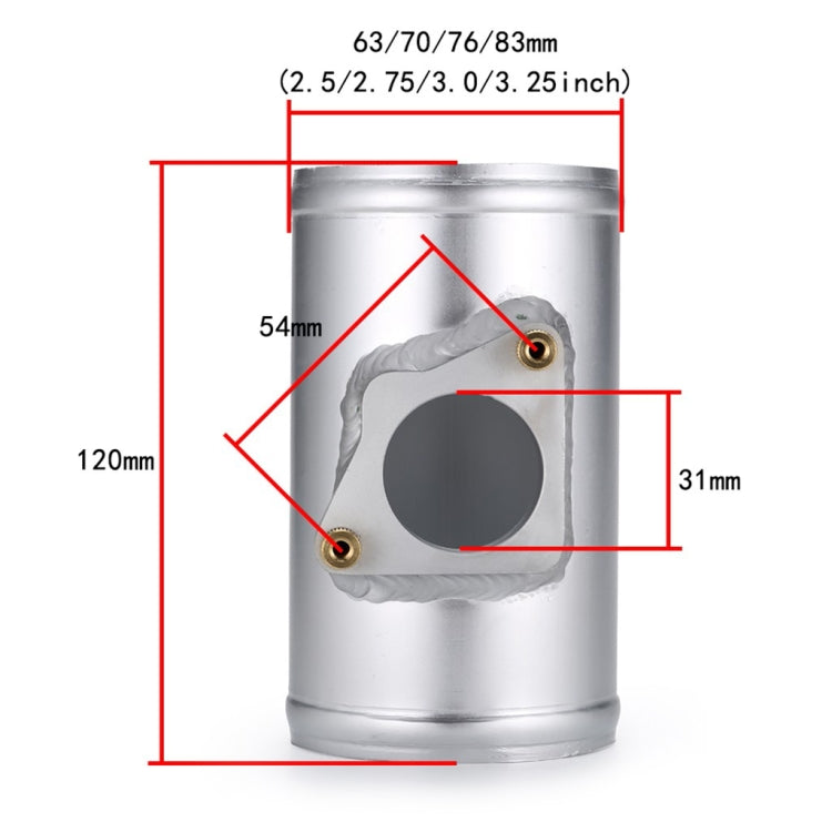 70mm XH-UN603 Car Modified Engine Air Flow Meter Flange Intake Sensor Base for Honda / Toyota / Subaru / Mazda - Air Intake System by PMC Jewellery | Online Shopping South Africa | PMC Jewellery | Buy Now Pay Later Mobicred