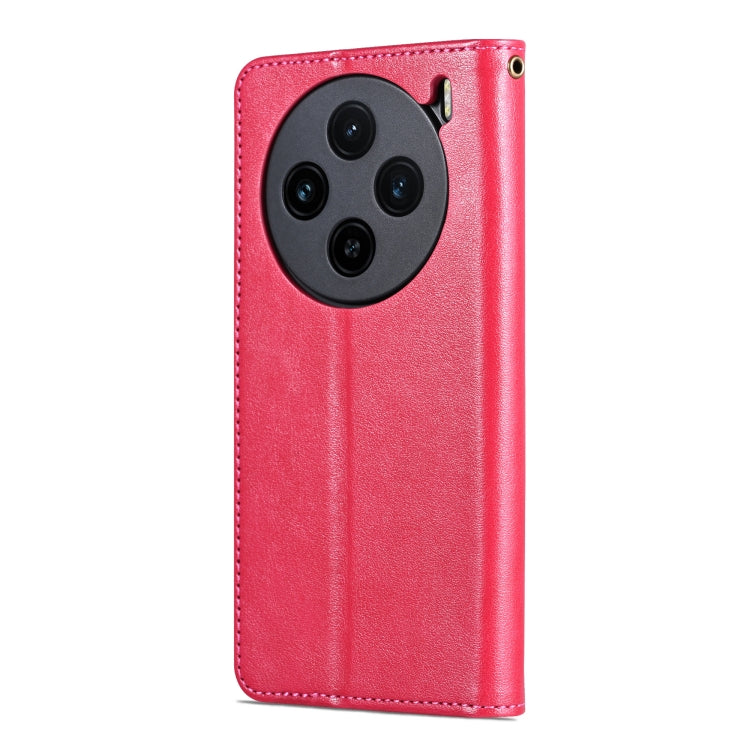 For vivo X100 5G AZNS Sheepskin Texture Flip Leather Phone Case(Red) - vivo Cases by AZNS | Online Shopping South Africa | PMC Jewellery | Buy Now Pay Later Mobicred