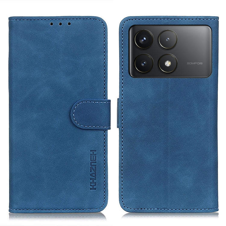 For Xiaomi Redmi K70 5G / K70 Pro 5G KHAZNEH Retro Texture Flip Leather Phone Case(Blue) - K70 Cases by PMC Jewellery | Online Shopping South Africa | PMC Jewellery | Buy Now Pay Later Mobicred