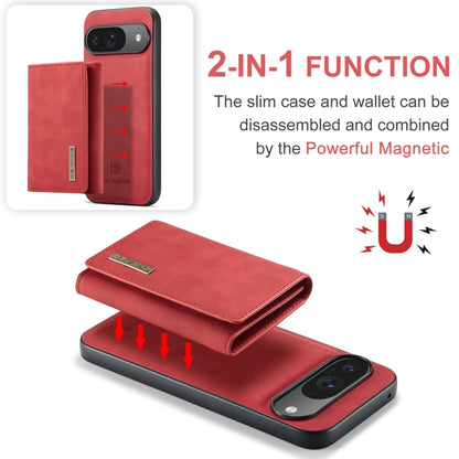 For Google Pixel 9 / 9 Pro DG.MING M1 Series 3-Fold Multi Card Wallet + Magnetic Phone Case(Red) - Google Cases by DG.MING | Online Shopping South Africa | PMC Jewellery | Buy Now Pay Later Mobicred