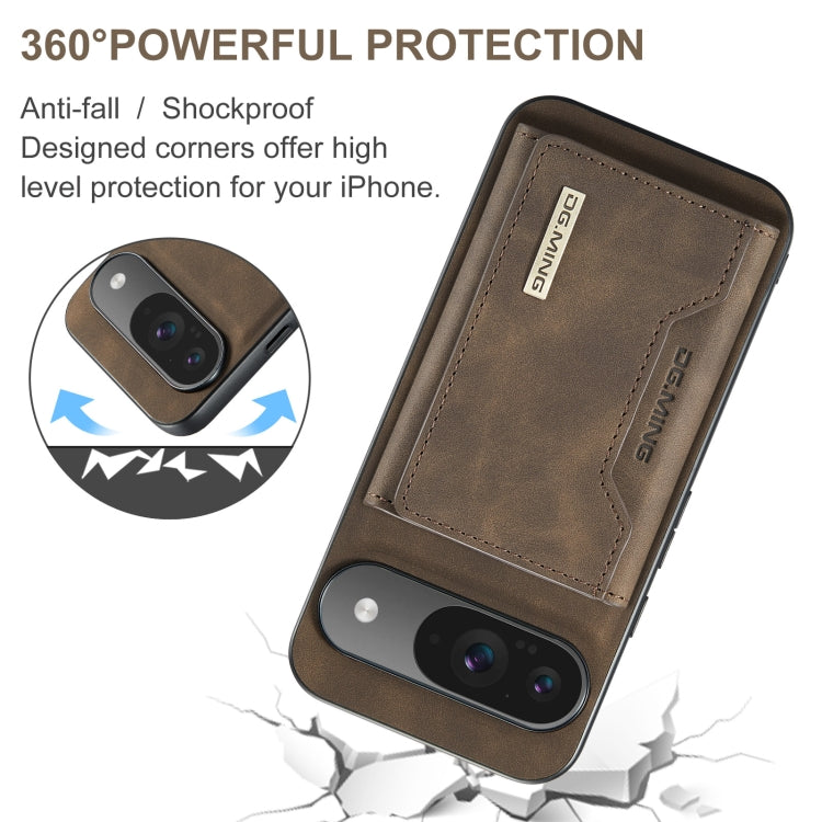 For Google Pixel 9 / 9 Pro DG.MING M2 Series 3-Fold Multi Card Bag + Magnetic Phone Case(Coffee) - free shipping - PMC Jewellery - Order now!