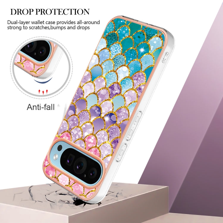 For Google Pixel 9 / 9 Pro Electroplating IMD TPU Phone Case(Colorful Scales) - Google Cases by PMC Jewellery | Online Shopping South Africa | PMC Jewellery | Buy Now Pay Later Mobicred