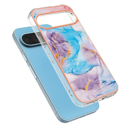 For Google Pixel 9 Pro XL Electroplating IMD TPU Phone Case(Blue Marble) - Google Cases by PMC Jewellery | Online Shopping South Africa | PMC Jewellery | Buy Now Pay Later Mobicred