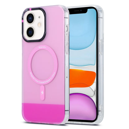 For iPhone 11 PC + TPU IMD MagSafe Magnetic Phone Case(Pink) - iPhone 11 Cases by PMC Jewellery | Online Shopping South Africa | PMC Jewellery