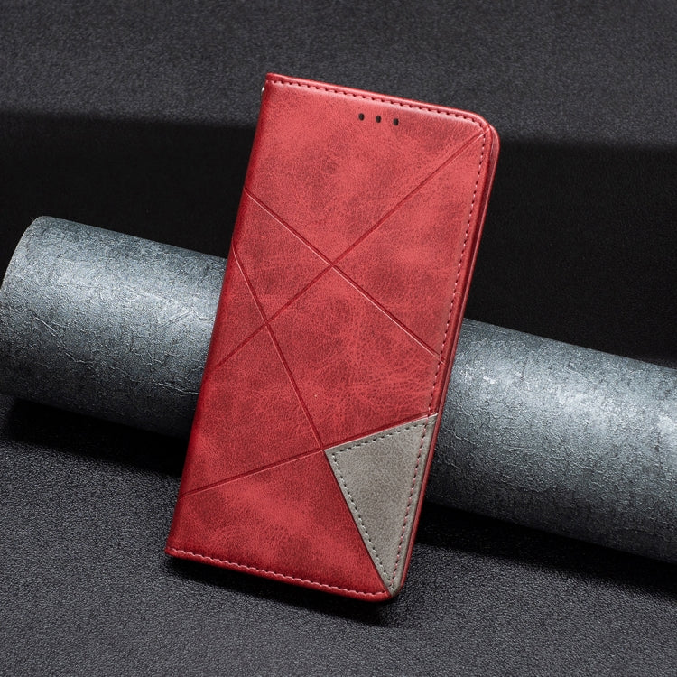 For Xiaomi Redmi Note 13 Rhombus Texture Magnetic Leather Phone Case(Red) - Xiaomi Cases by PMC Jewellery | Online Shopping South Africa | PMC Jewellery | Buy Now Pay Later Mobicred