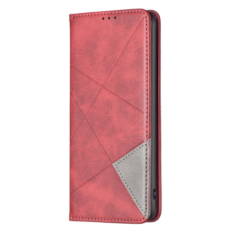 For Xiaomi Redmi K70E Rhombus Texture Magnetic Leather Phone Case(Red) - K70E Cases by PMC Jewellery | Online Shopping South Africa | PMC Jewellery | Buy Now Pay Later Mobicred