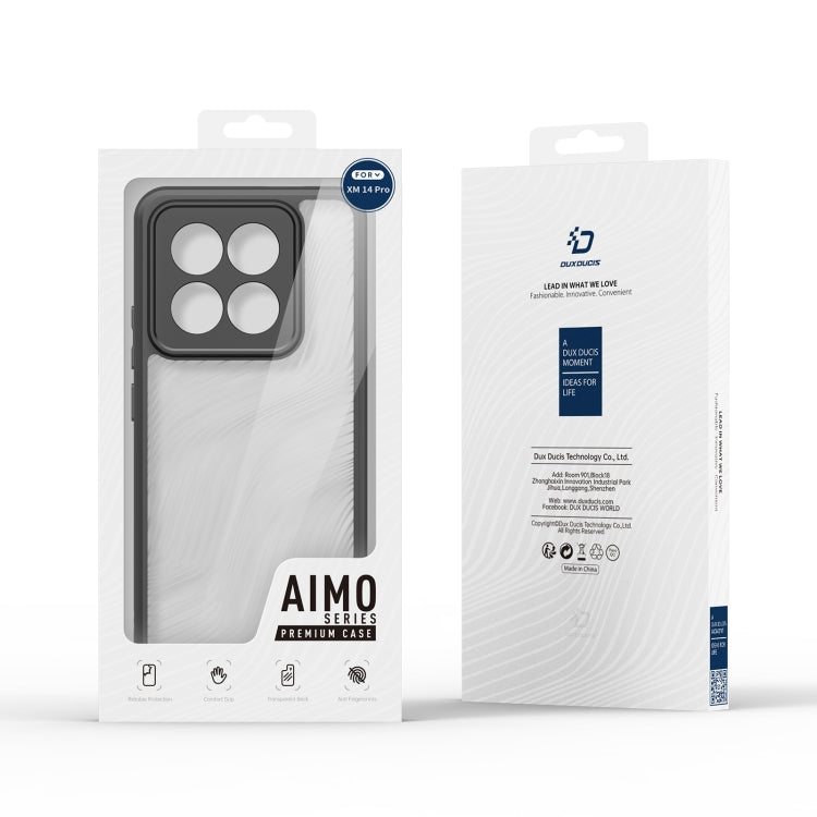 For Xiaomi 14 Pro DUX DUCIS Aimo Series TPU + PC Frosted Feel Phone Case(Black) - Xiaomi Cases by DUX DUCIS | Online Shopping South Africa | PMC Jewellery | Buy Now Pay Later Mobicred