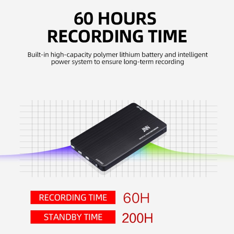 JNN M2 Ultra-thin HD Noise Reduction Intelligent Control Voice Voice Recorder, Capacity:32GB(Black) - free shipping - PMC Jewellery - Order now!