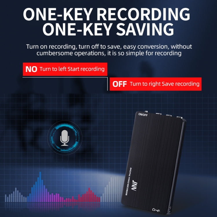 JNN M2 Ultra-thin HD Noise Reduction Intelligent Control Voice Voice Recorder, Capacity:32GB(Black) - free shipping - PMC Jewellery - Order now!