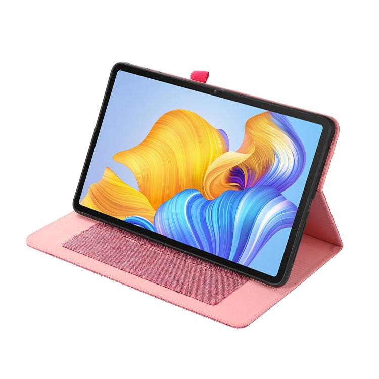 For Huawei MatePad Air 2024 Fabric Leather Tablet Case(Rose Red) - Huawei by PMC Jewellery | Online Shopping South Africa | PMC Jewellery | Buy Now Pay Later Mobicred