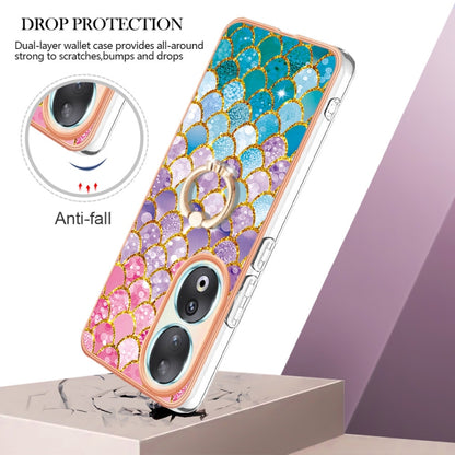 For Honor 90 5G Electroplating IMD TPU Phone Case with Ring(Colorful Scales) - Honor Cases by PMC Jewellery | Online Shopping South Africa | PMC Jewellery