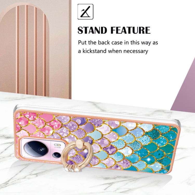 For Xiaomi 13 Lite 5G Electroplating IMD TPU Phone Case with Ring(Colorful Scales) - 13 Lite Cases by PMC Jewellery | Online Shopping South Africa | PMC Jewellery | Buy Now Pay Later Mobicred