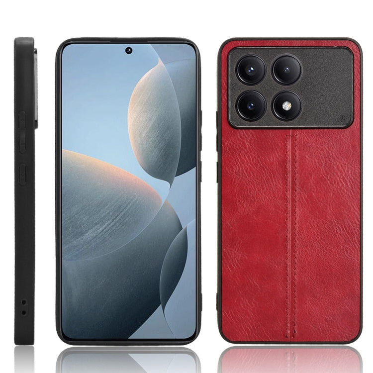 For Xiaomi Redmi K70 / K70 Pro Sewing Cow Pattern Skin PC + PU + TPU Phone Case(Red) - K70 Pro Cases by PMC Jewellery | Online Shopping South Africa | PMC Jewellery | Buy Now Pay Later Mobicred