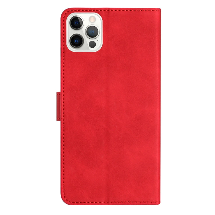 For iPhone 16 Pro Seven Butterflies Embossed Leather Phone Case(Red) - iPhone 16 Pro Cases by PMC Jewellery | Online Shopping South Africa | PMC Jewellery | Buy Now Pay Later Mobicred